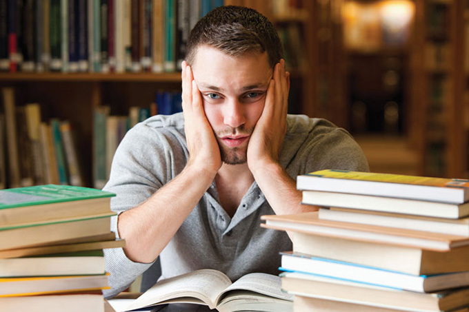 stressed male student - Tips In Choosing A College Course